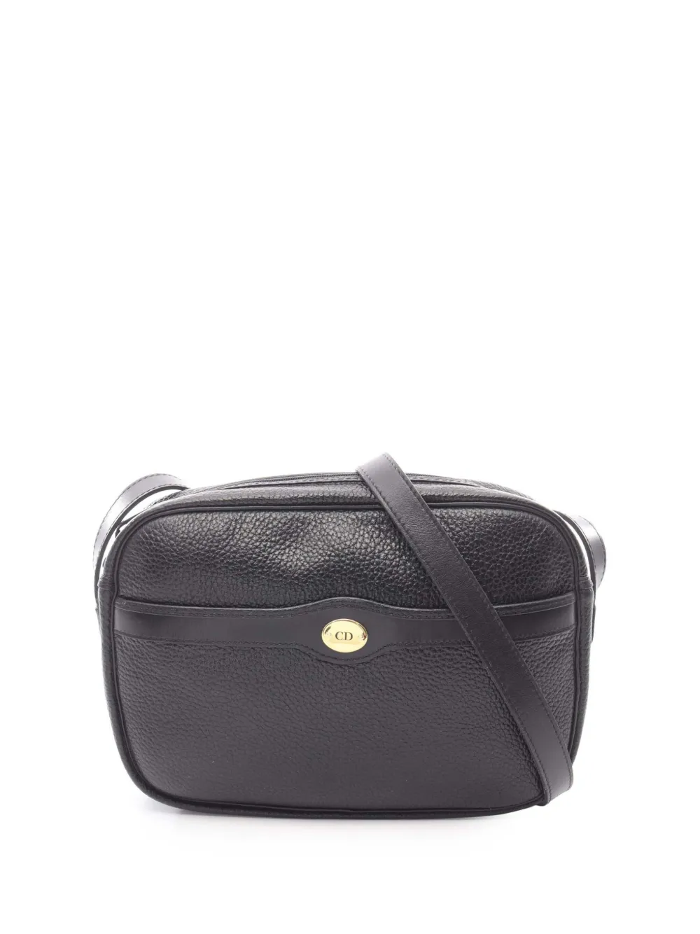 Christian Dior Pre-Owned 2000-2025 Grained Leather CD Logo crossbody bag - Nero