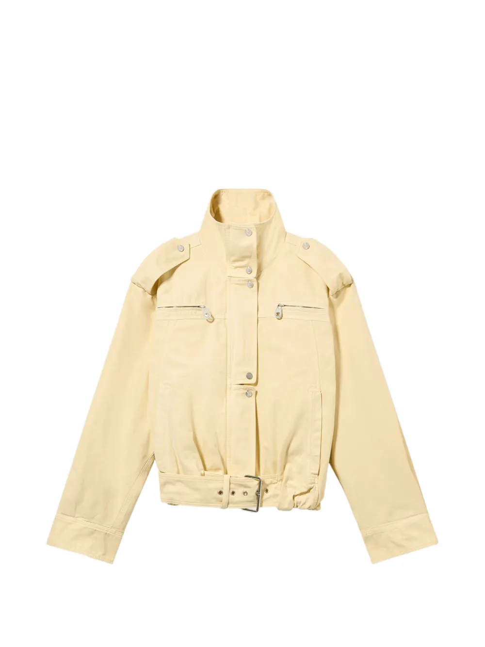 Blumarine belted canvas jacket - Giallo