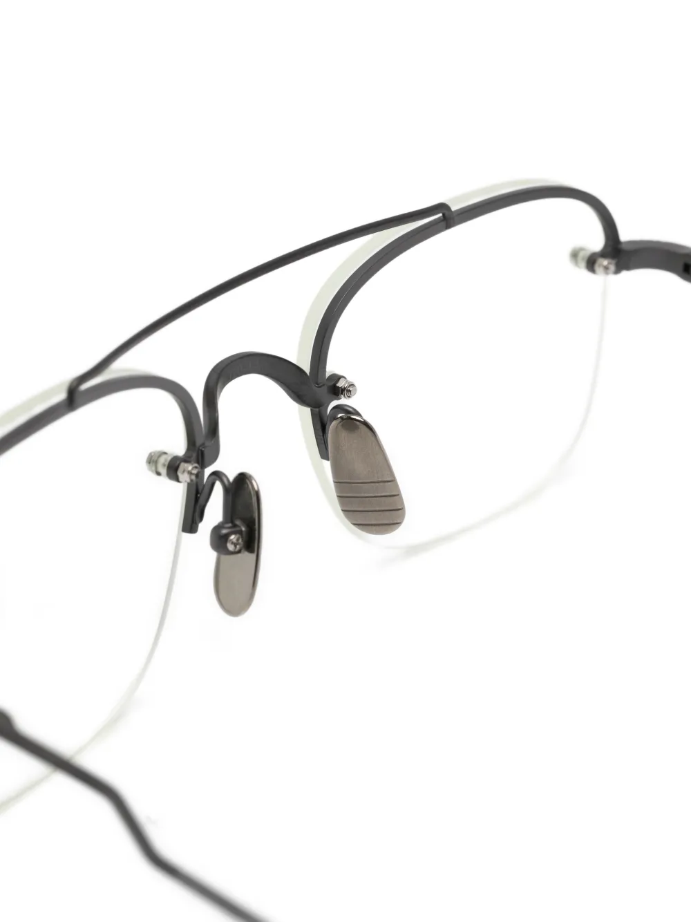 Thom Browne Eyewear Bril met browline montuur Zilver
