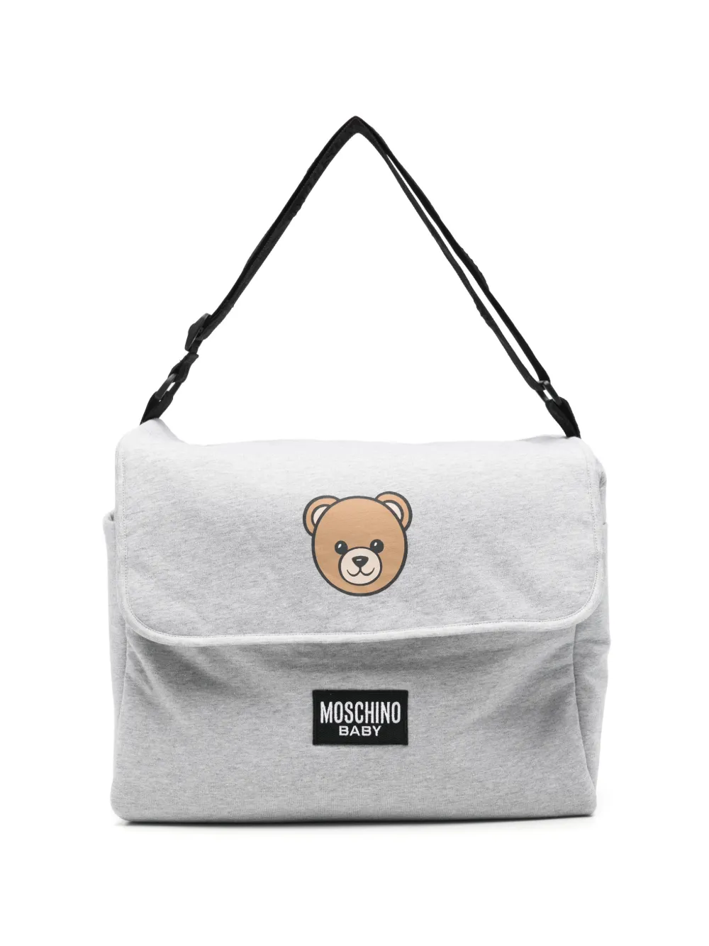 Moschino Kids logo-patch changing bag - Grau