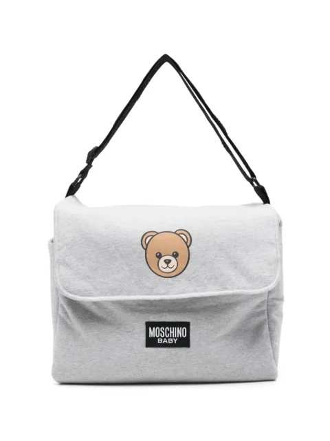 Moschino Kids logo-patch changing bag