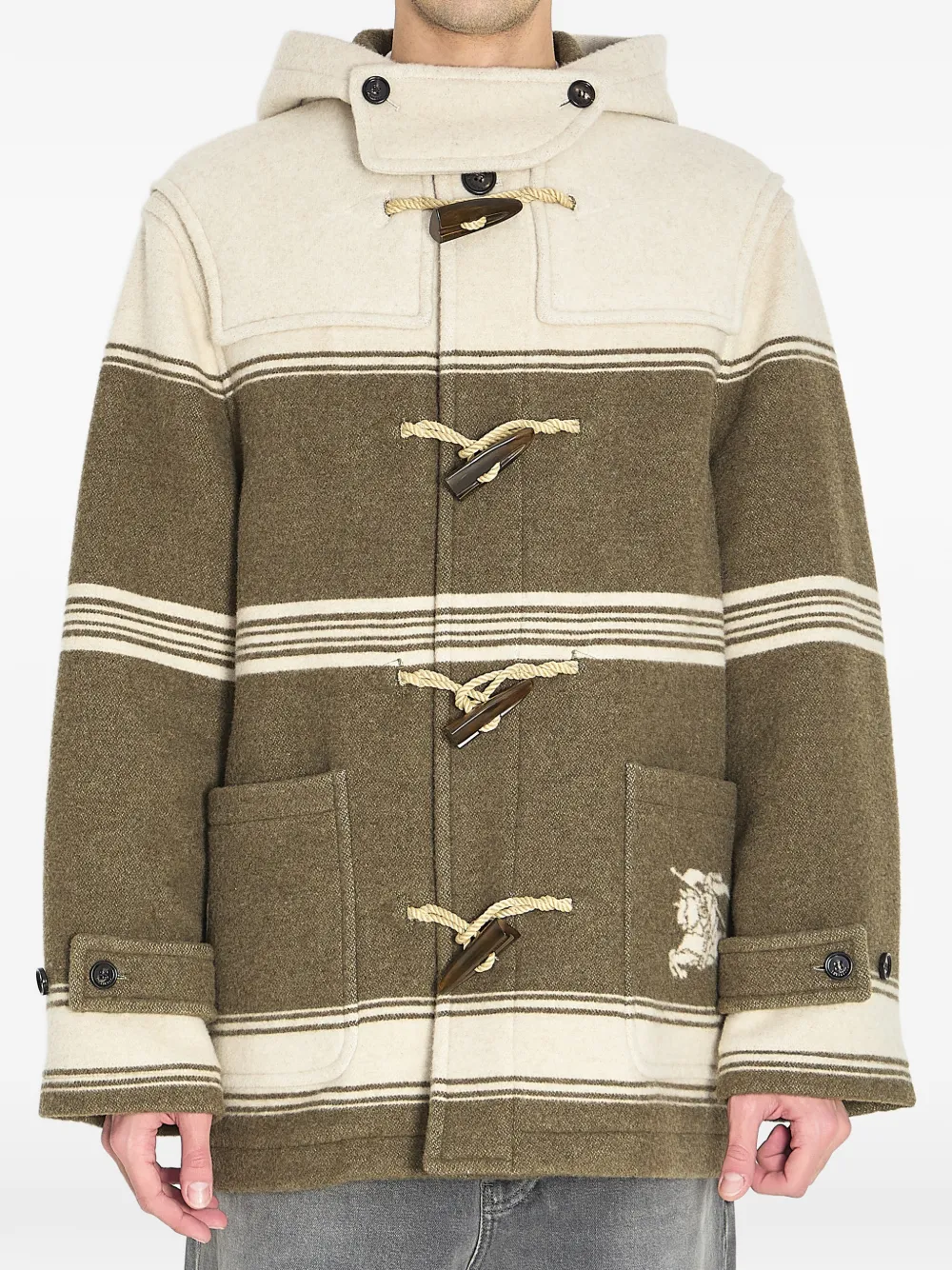 Burberry hooded duffle coat - Marrone