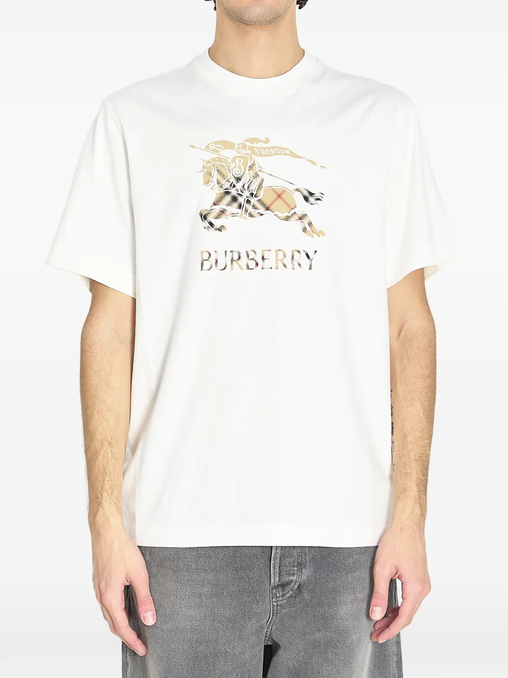 Burberry design-print T-shirt - Bianco
