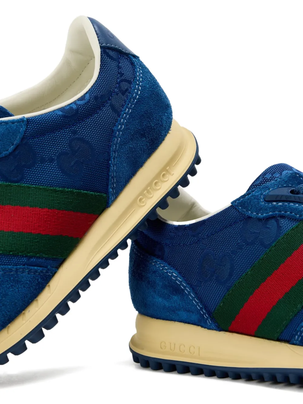Gucci Kids stripe-detail sneakers Blauw