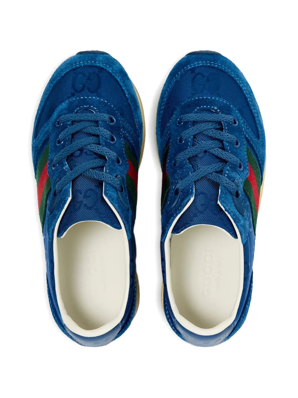 Gucci Kids stripe-detail sneakers Blauw