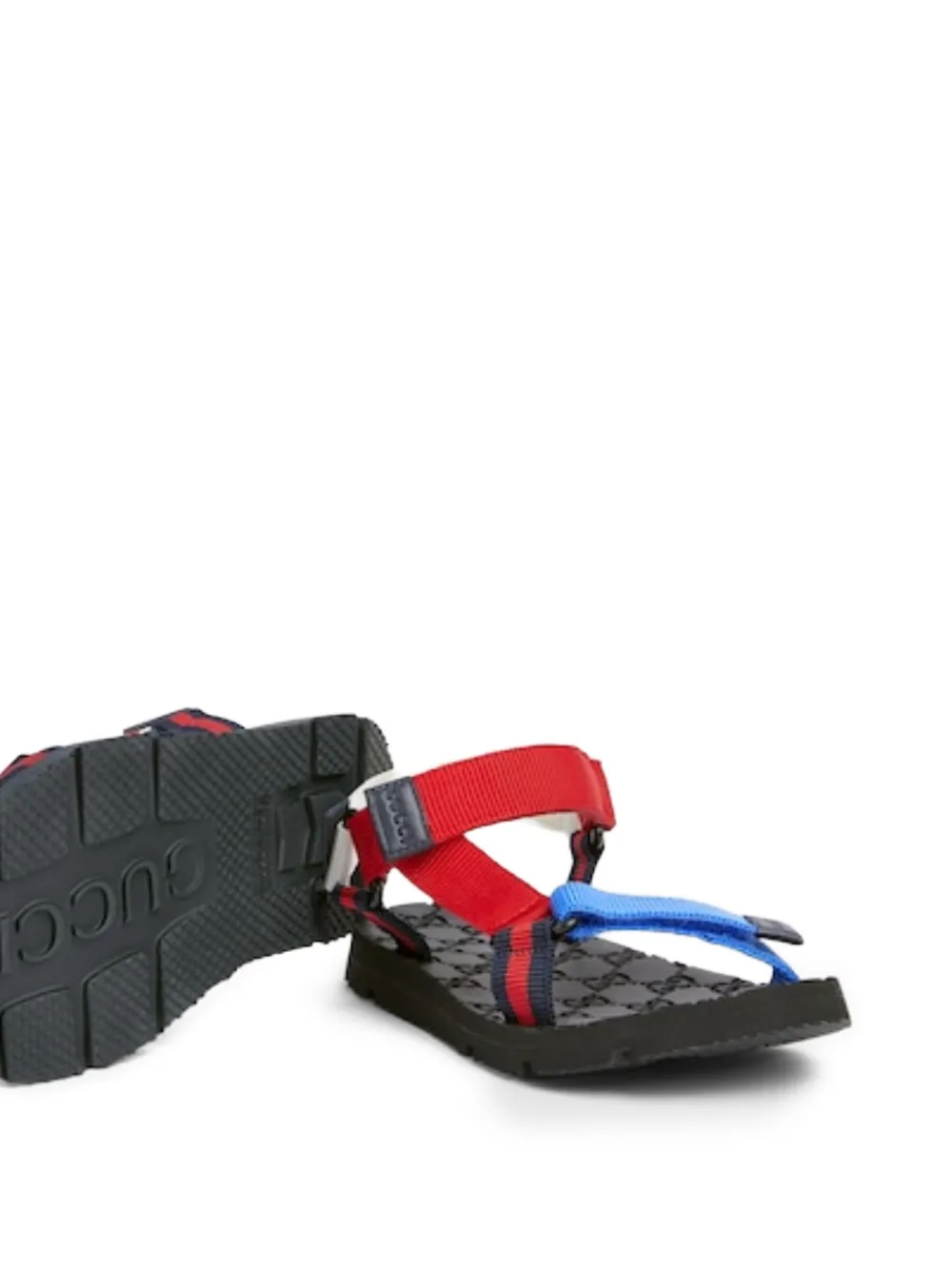 Gucci Kids web-stripe touch-strap sandals Rood