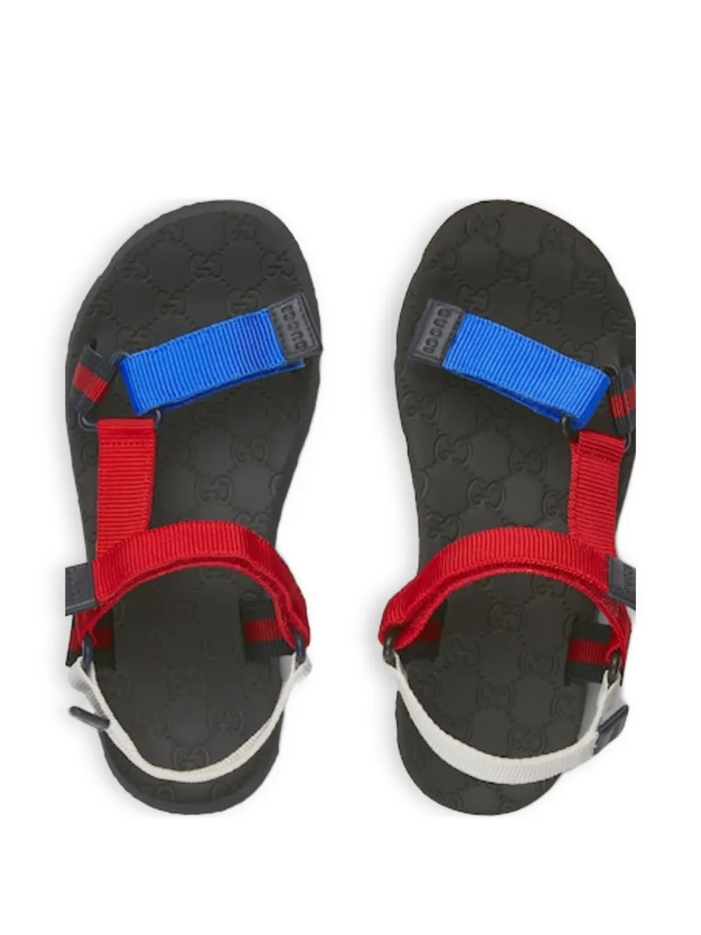 Gucci Kids web-stripe touch-strap sandals Rood