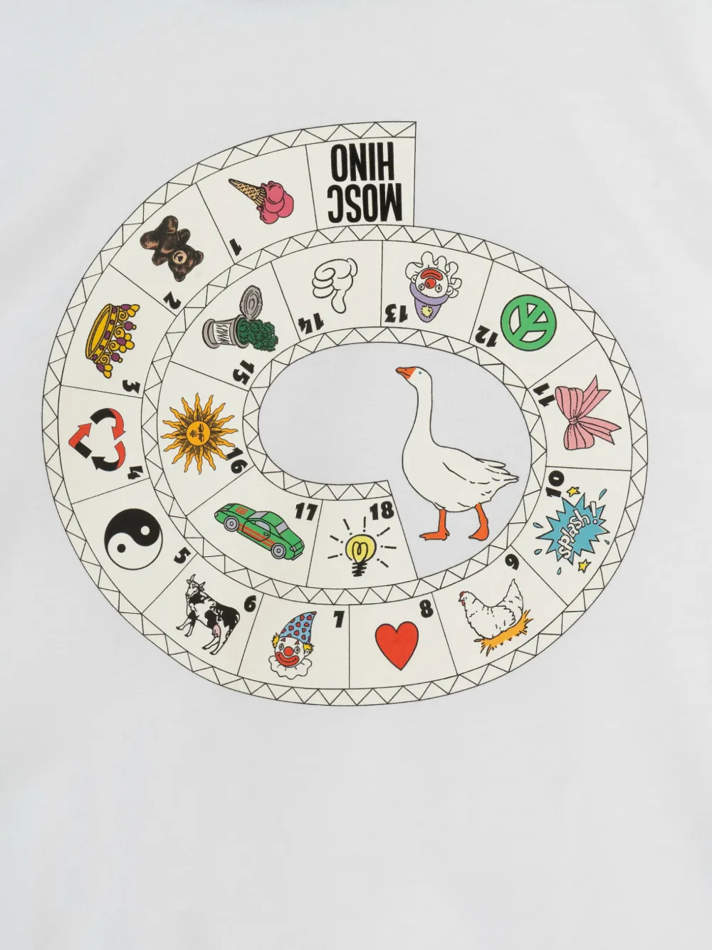 Moschino Jersey T-shirt met print Wit
