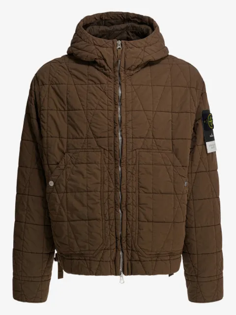 Stone Island chamarra capitonada con capucha