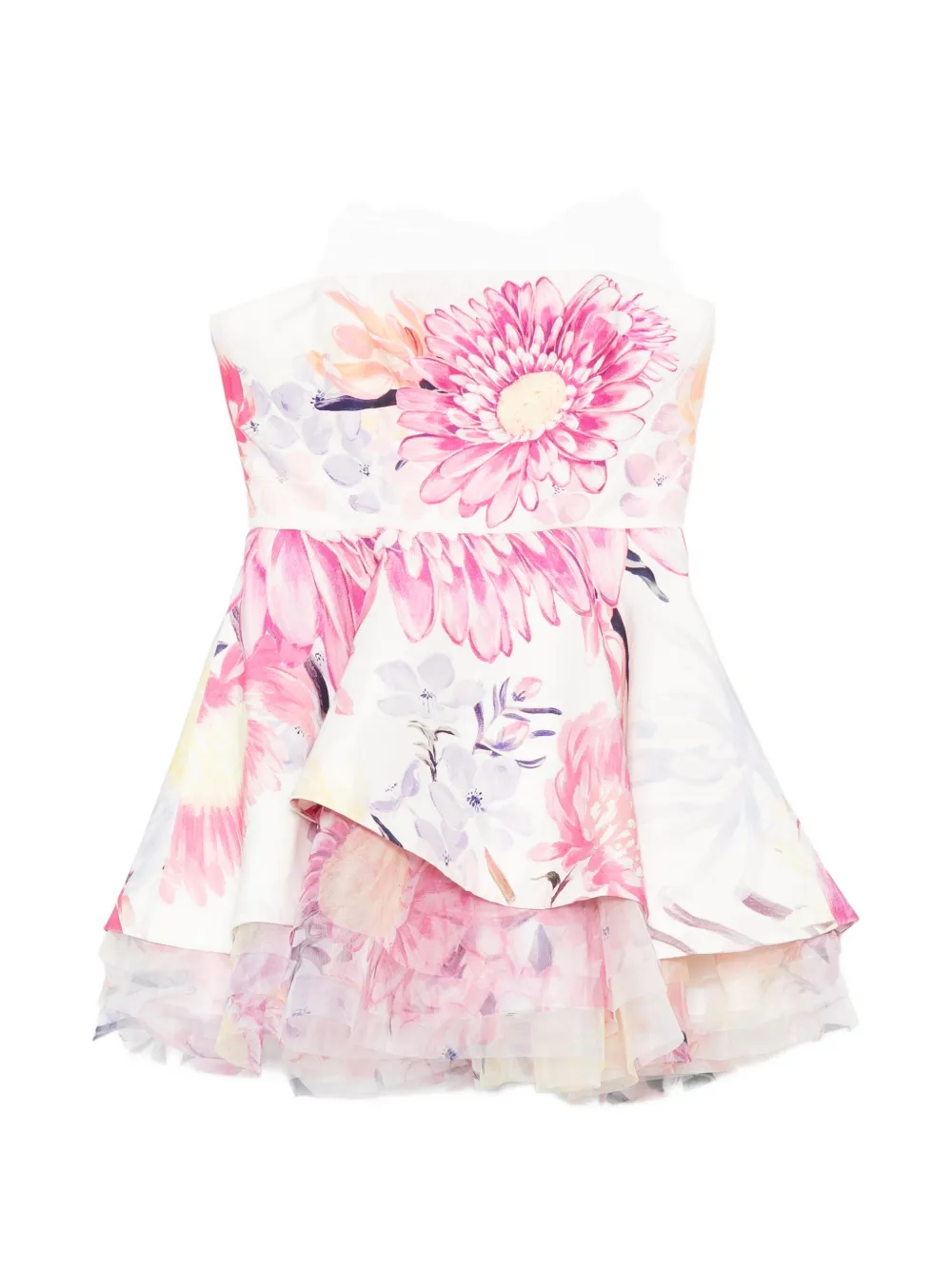 Aje Lydia ruffled floral-print mini dress - Rosa