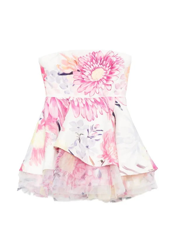 Aje Lydia Floral-print Mini Dress - Pink Aje Lydia Floral-print Mini Dress - Pink