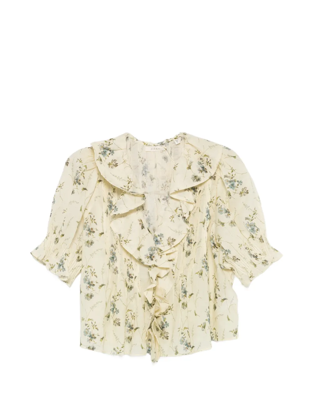 DÔEN Henri ruffled floral blouse - Giallo