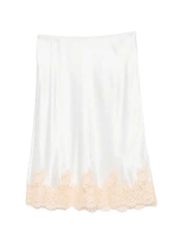 Dôen Elowette Lace Midi Skirt in White