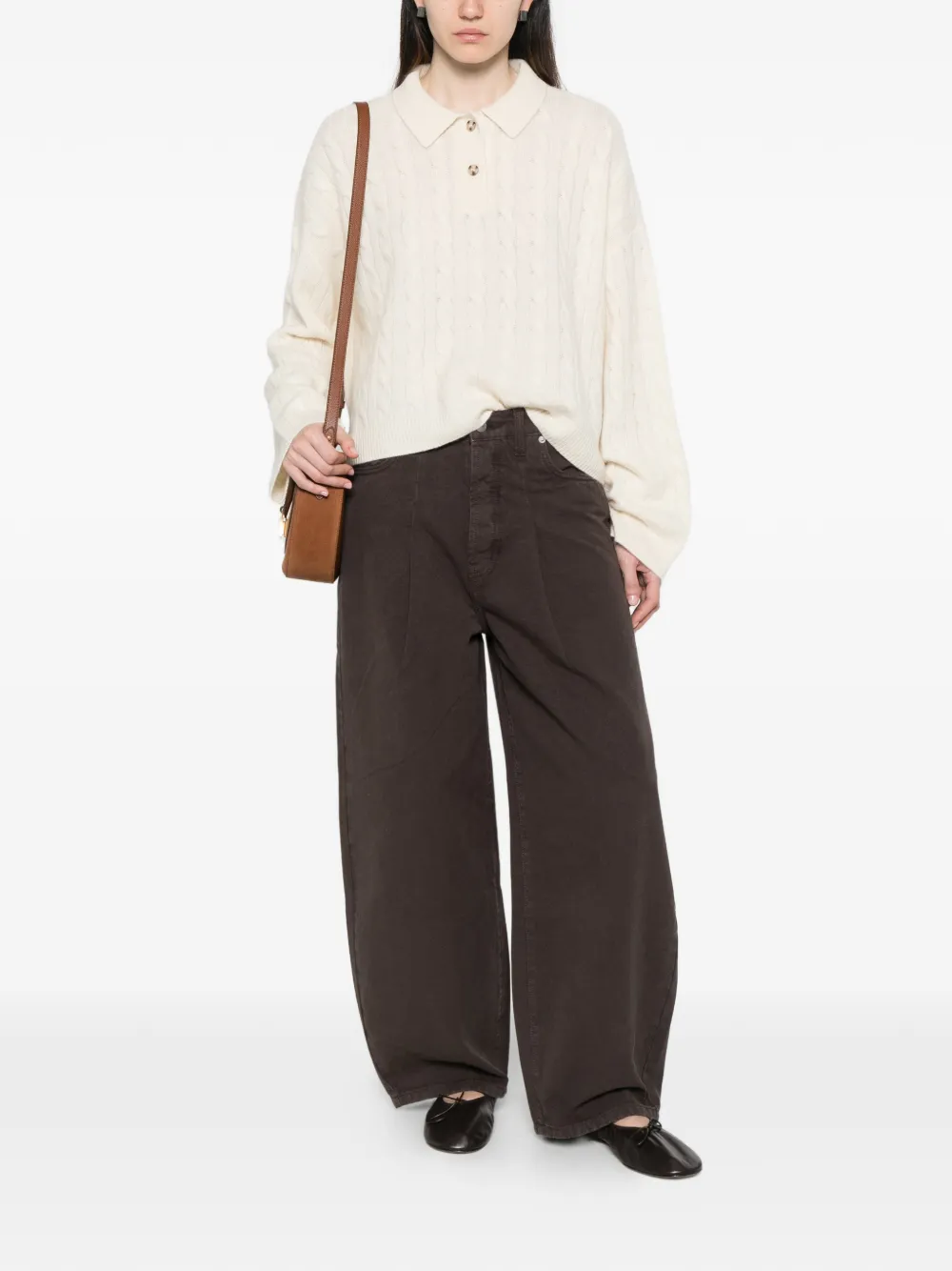  Dôen Cambridge Cable-knit Sweater - Neutrals 
