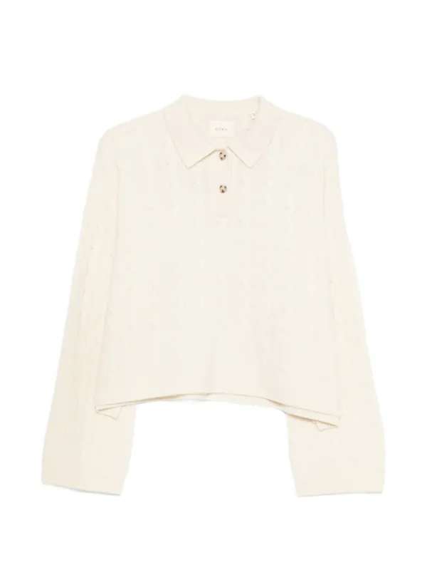 Dôen Cambridge Cable-knit Sweater in Neutrals