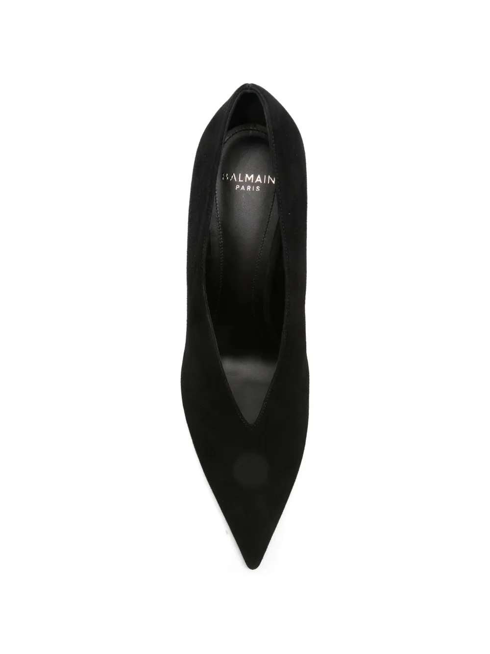 Balmain Suède pumps met sleehak Zwart