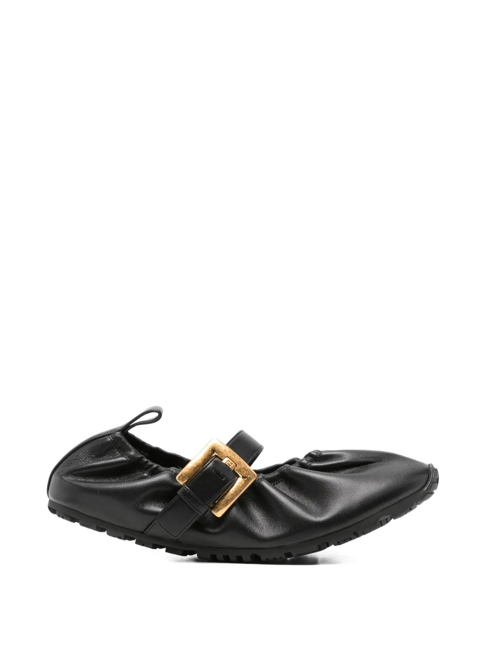 Balmain buckle strap ballerina - Nero