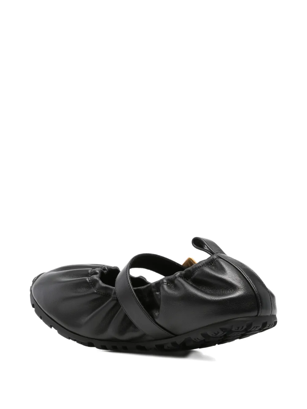 Balmain buckle strap ballerina Zwart