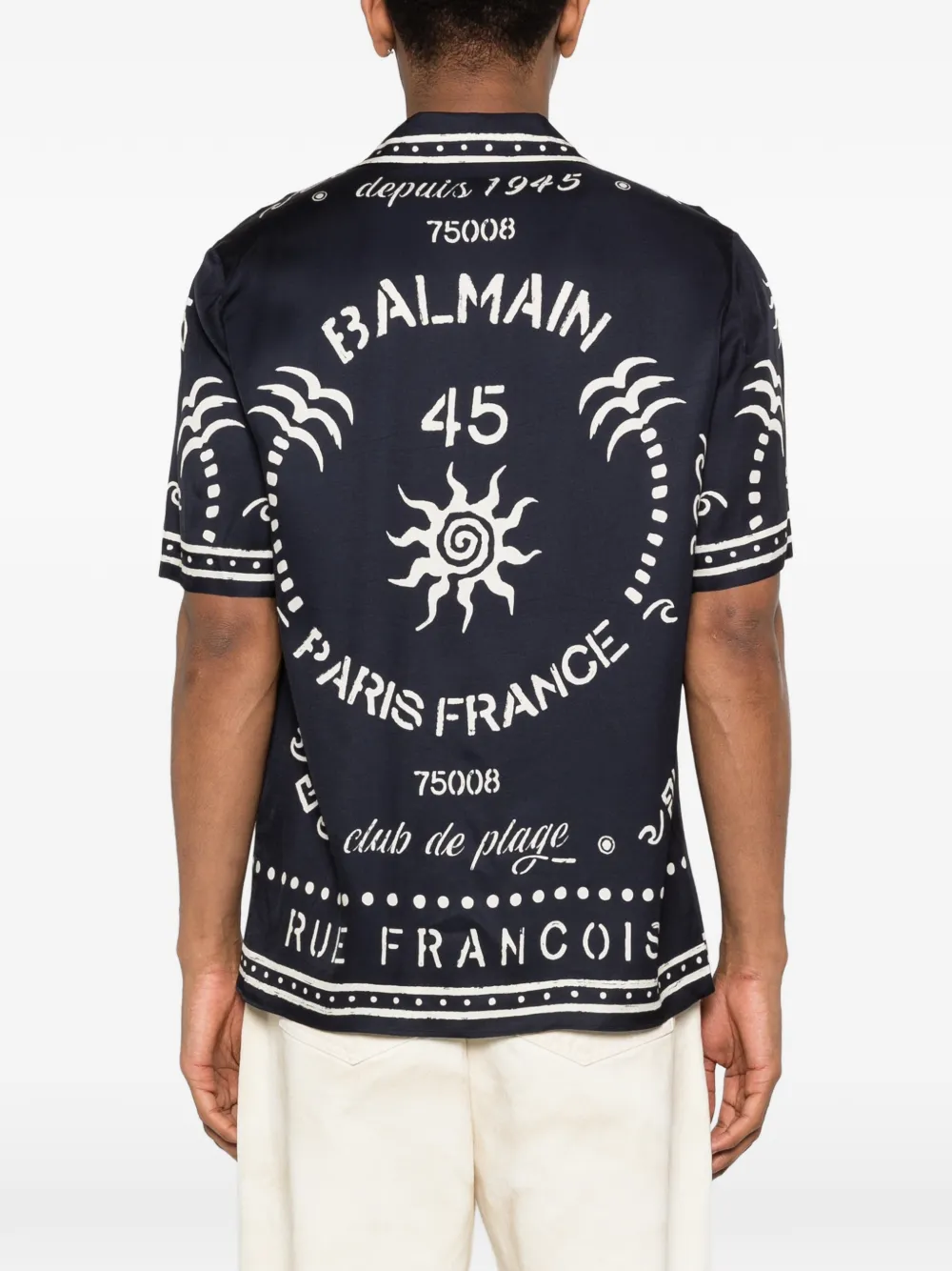 Balmain Overhemd met print Blauw