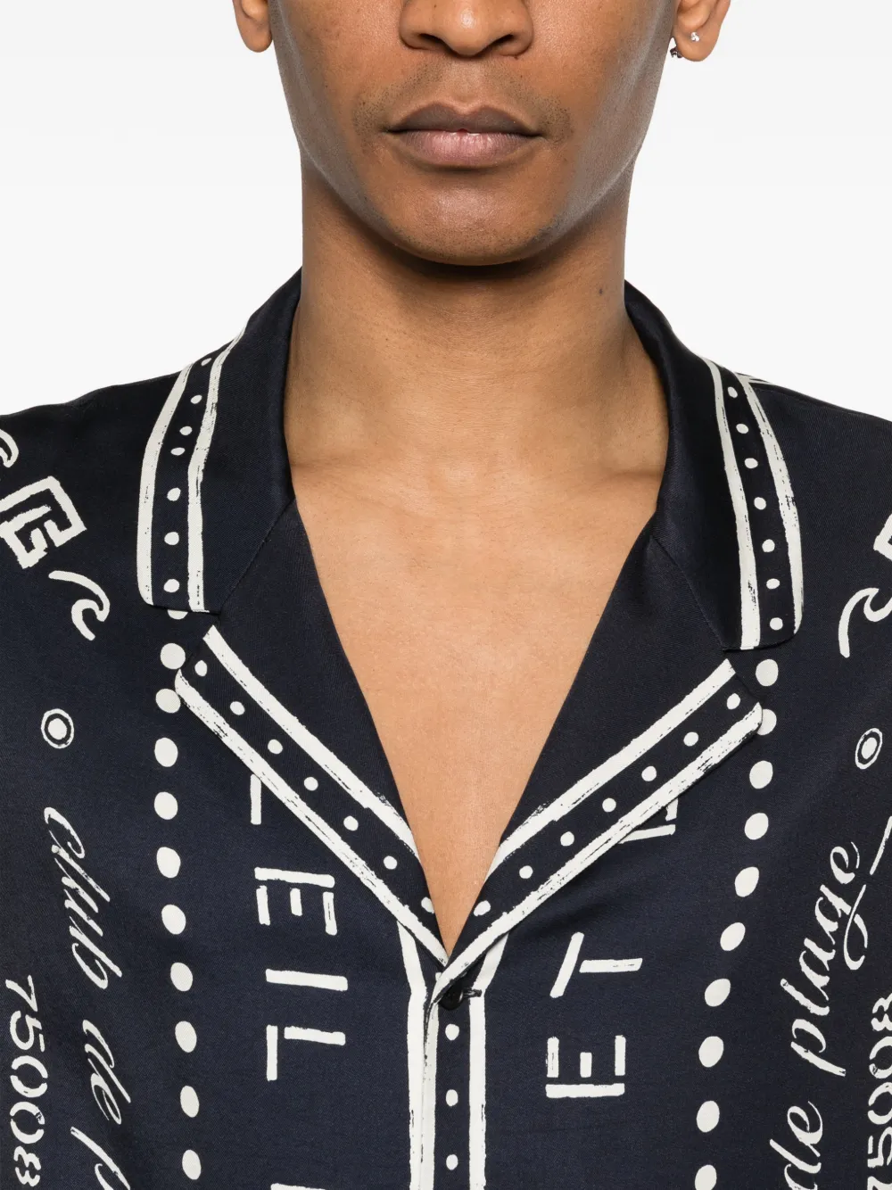 Balmain Overhemd met print Blauw