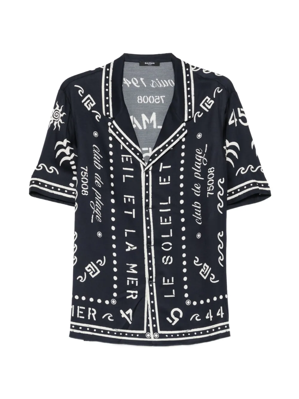 Balmain printed shirt - Blu