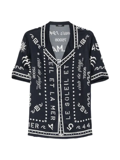 Balmain printed shirt