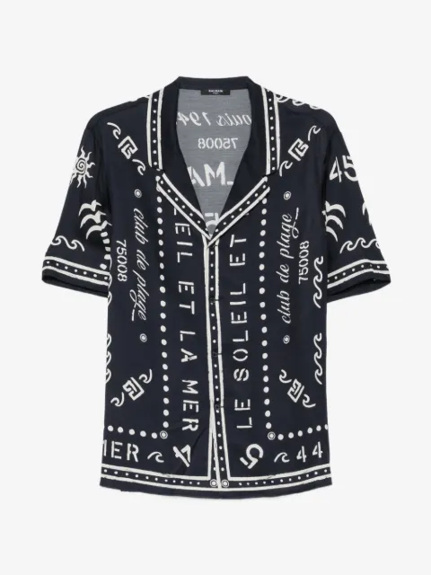 Balmain shirt with Balmain club print