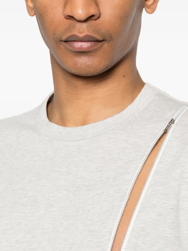 Comme Des Garçons Shirt ジップディテール Tシャツ | グレー 