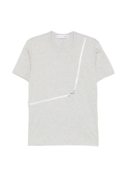 Comme Des Garçons Shirt Camiseta de algodão com detalhe de zíper