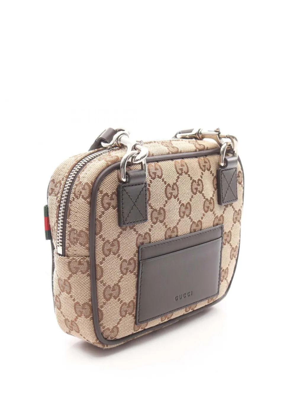 Gucci Pre-Owned 2016-2025 Mini GG Canvas Web crossbody bag - Marrone