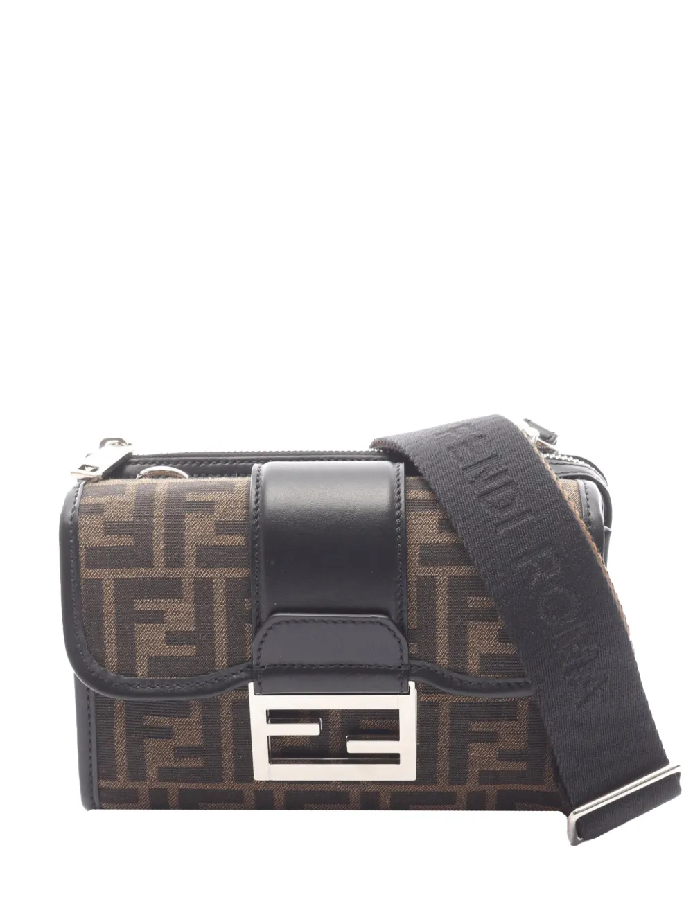 Fendi Pre-Owned 2000-2010 Zucca Canvas Double Baguette crossbody bag - Marrone