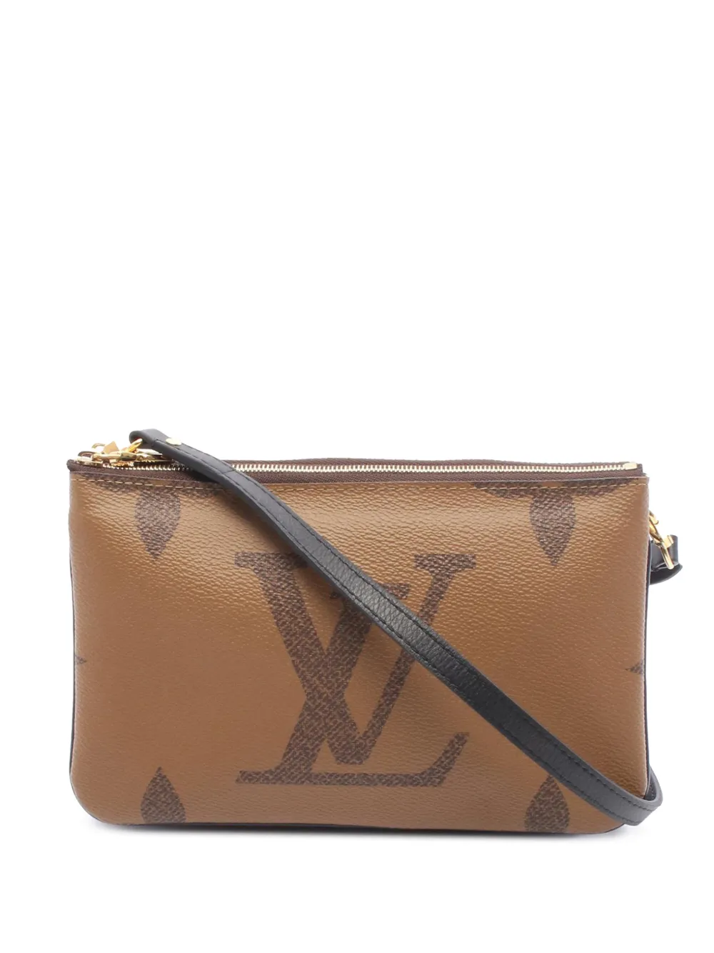 Louis Vuitton Pre-Owned 2020 Monogram Giant Reverse Double Zip Pochette crossbody bag - Marrone