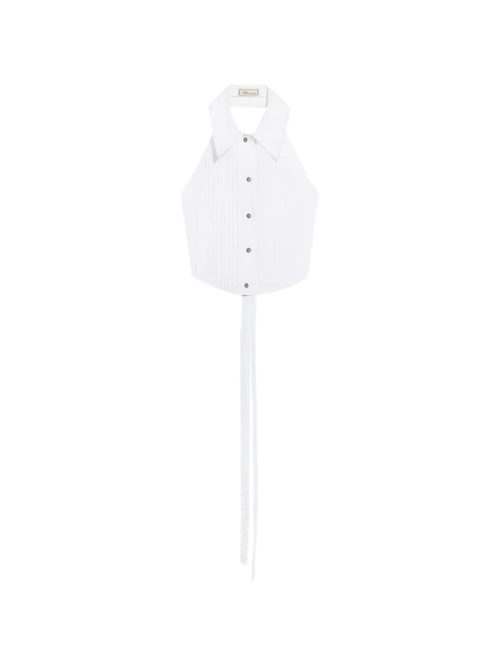 Blumarine collared pleated top - Bianco