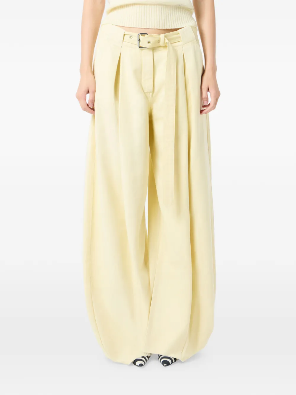 Belted Canvas Trousers