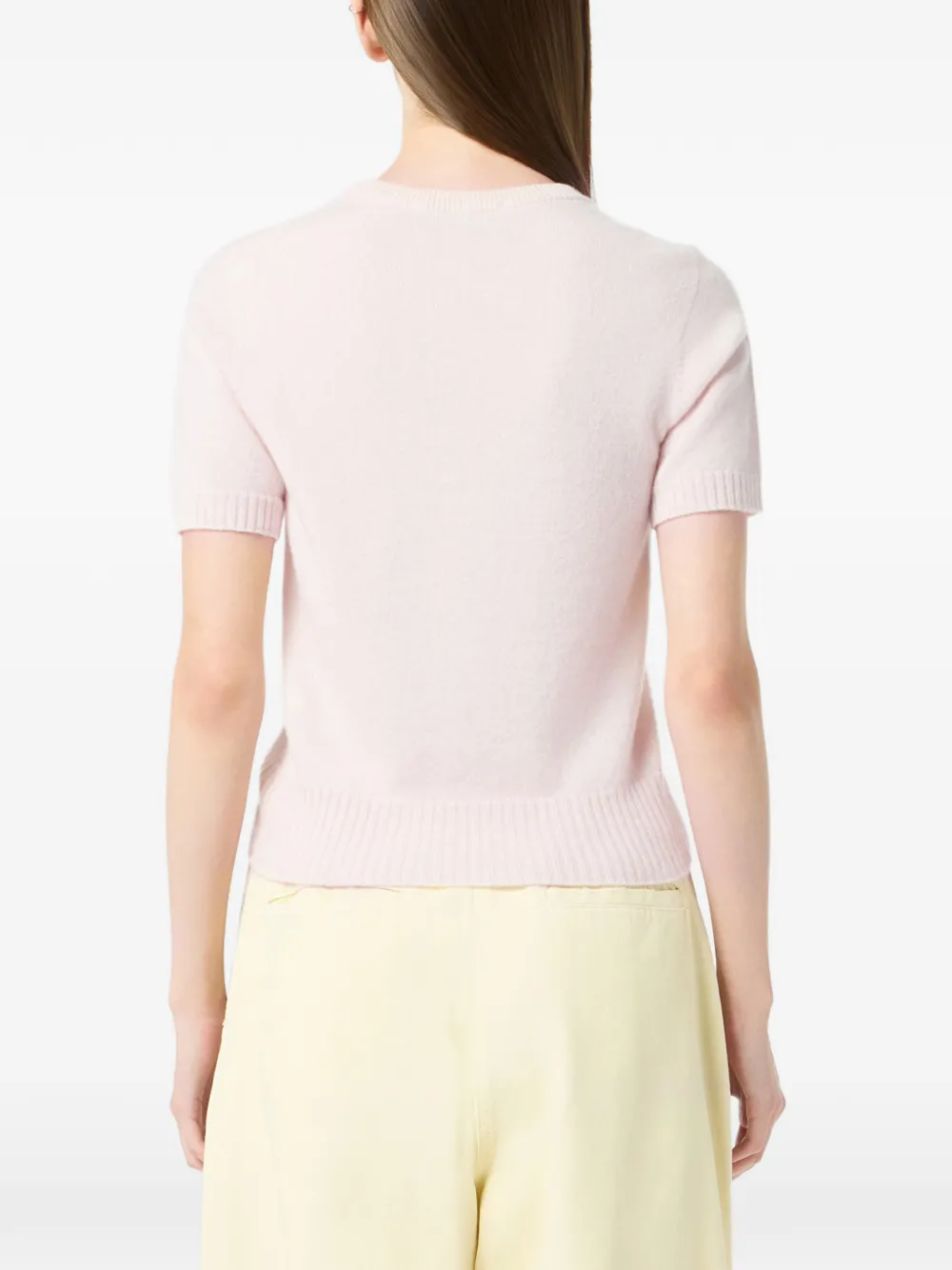 Blumarine T-shirt met geborduurd logo Roze