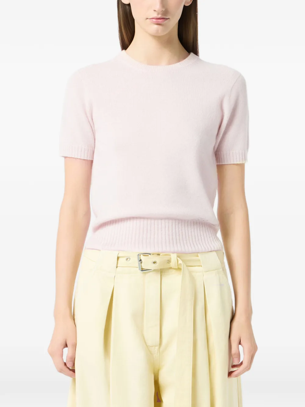 Blumarine T-shirt met geborduurd logo Roze