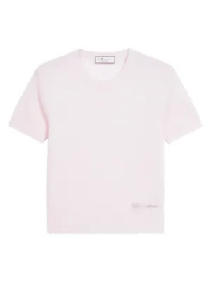 BLUMARINE ブルマリン ピンク ラインストーン ラメ ロゴ Tシャツ Casselini(キャセリーニ)【UMBRO × Casselini】ラインストーンTシャツ