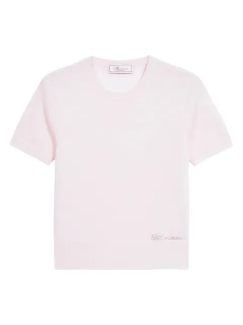 Blumarine logo-embroidered round-neck T-shirt