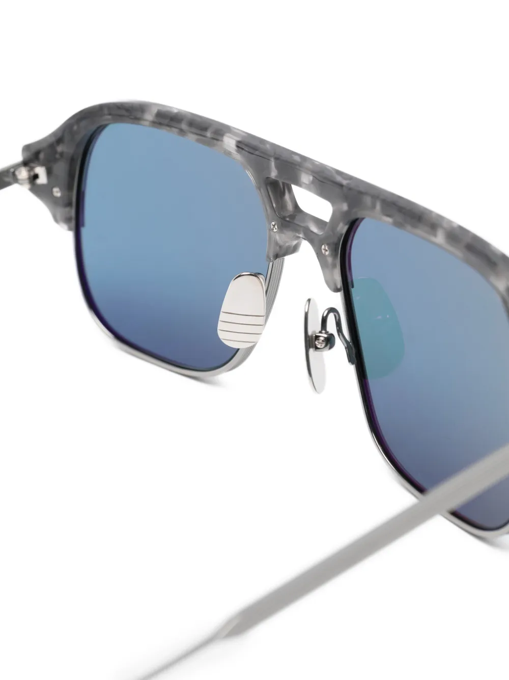  Thom Browne Eyewear Browline Sunglasses - Grey 