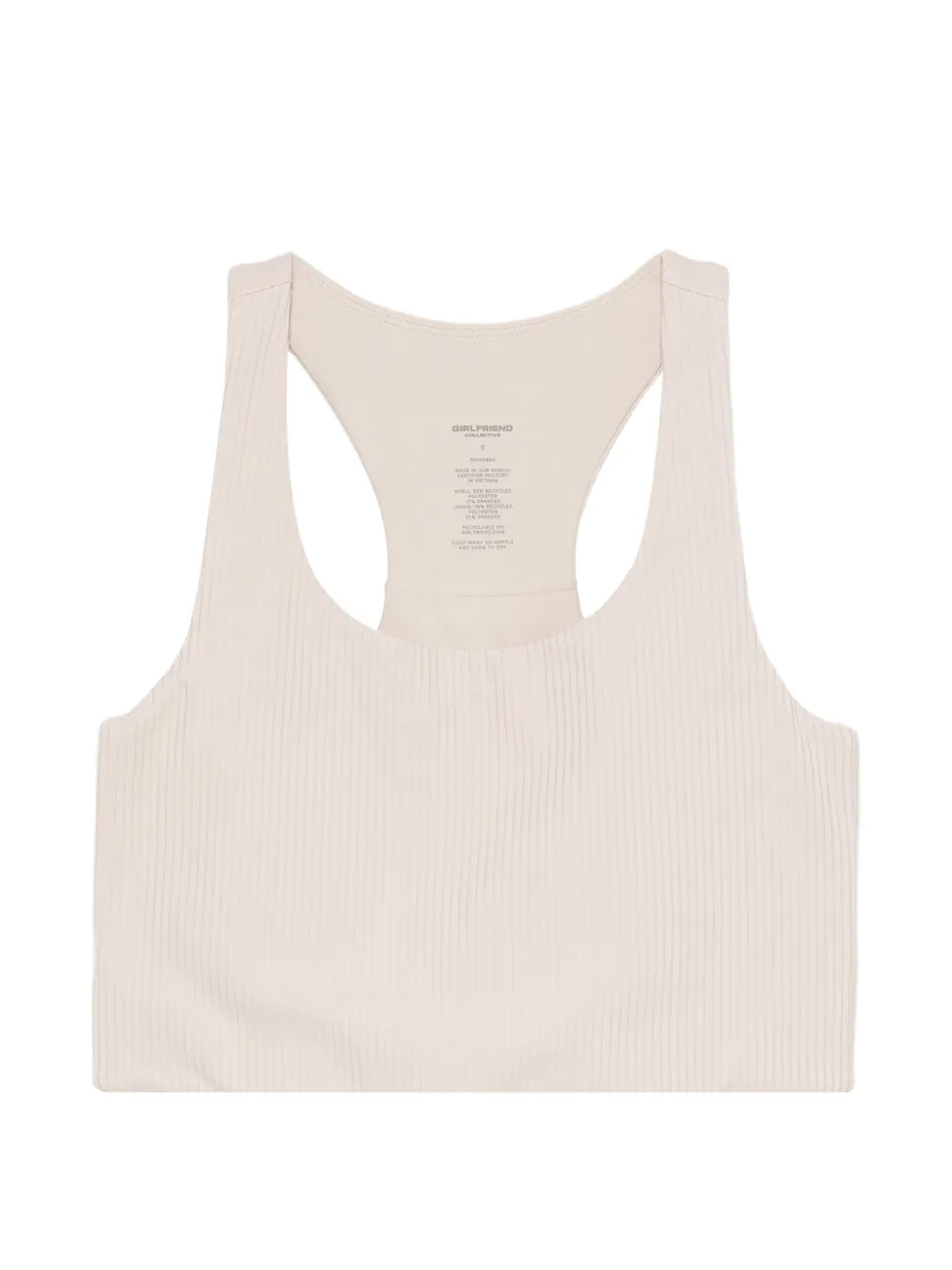 Girlfriend Collective Paloma ribbed sports bra - Nude