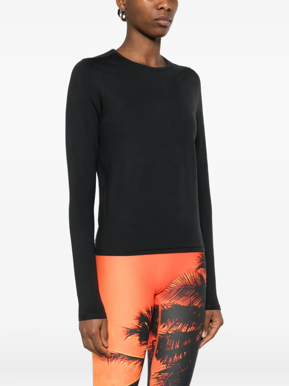  Girlfriend Collective Reset Long-sleeve Fitted Performance T-shirt - Black 