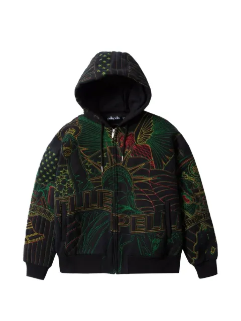 Who Decides War x Pelle Pelle Monument zip-up hoodie