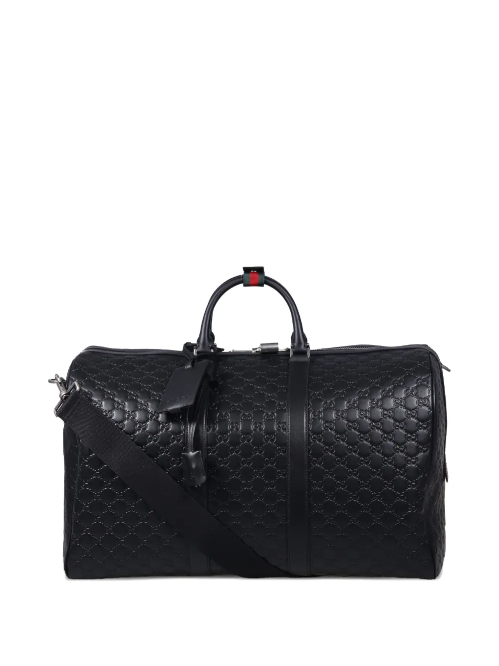 Gucci medium logo-embossing luggage duffle - Schwarz
