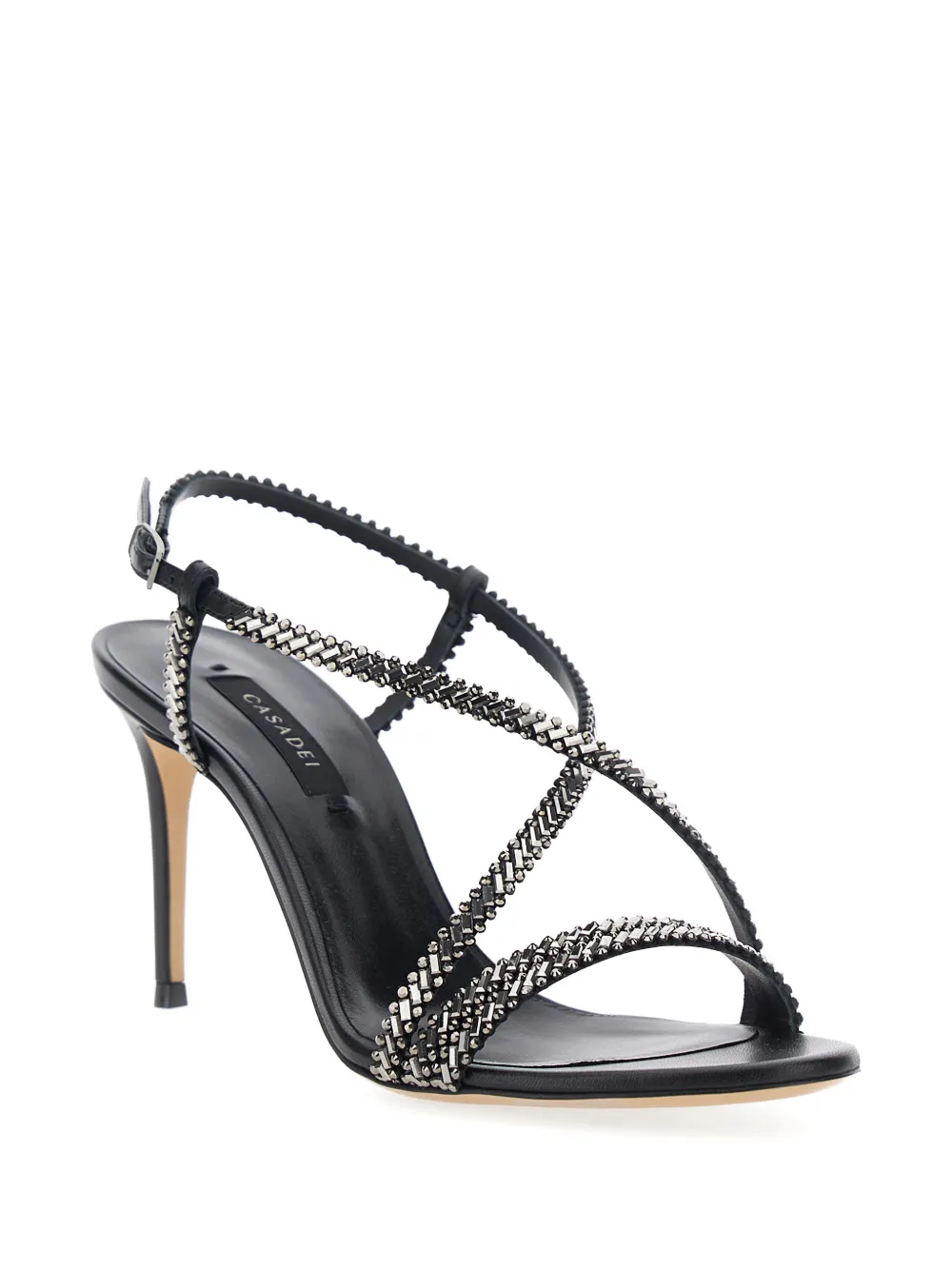 Casadei Josephine strappy heeled sandals Zwart