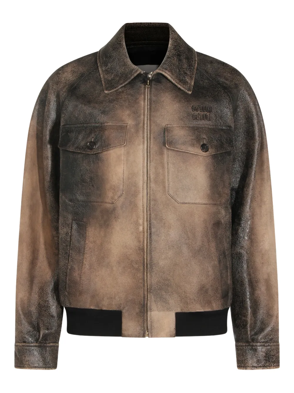 Miu Miu leather jacket - Marrone