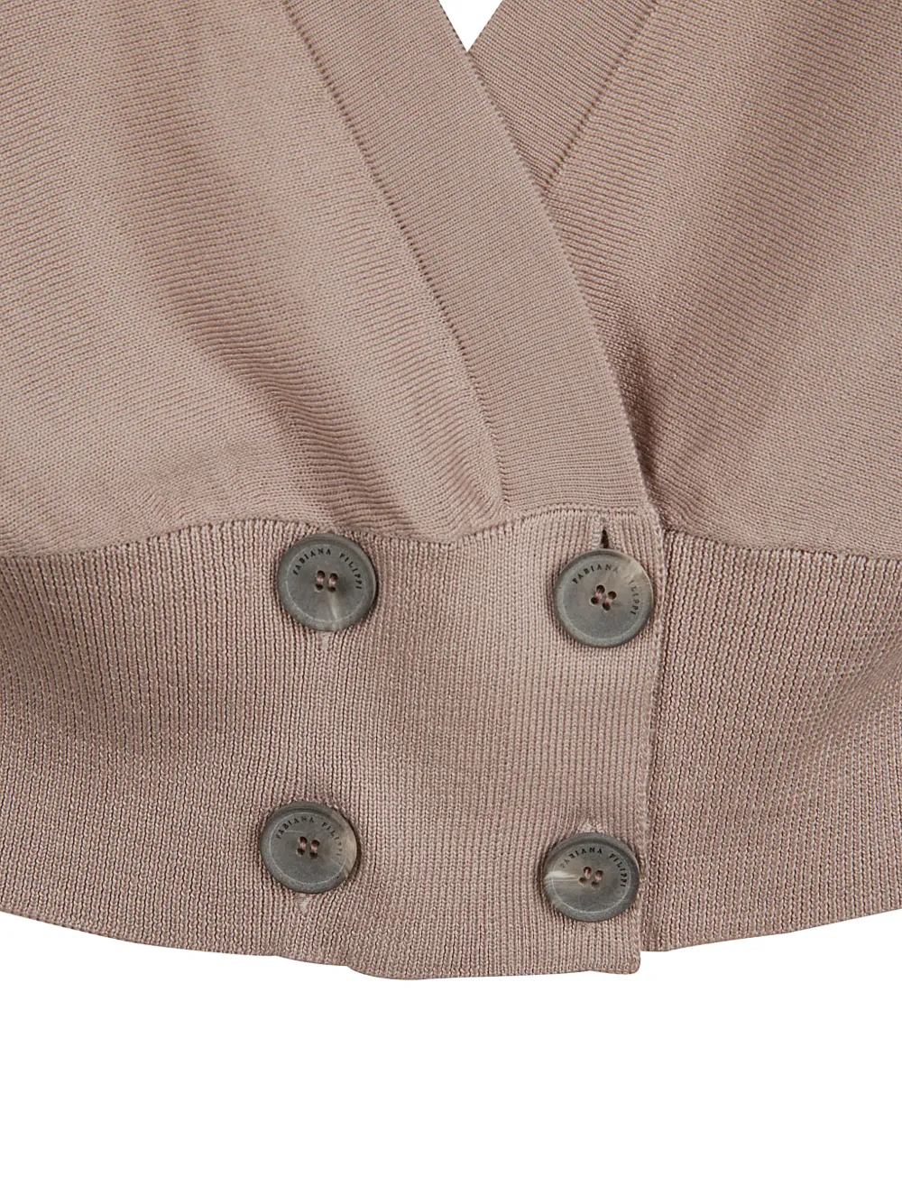 Fabiana Filippi Vest met V-hals en knoop Paars