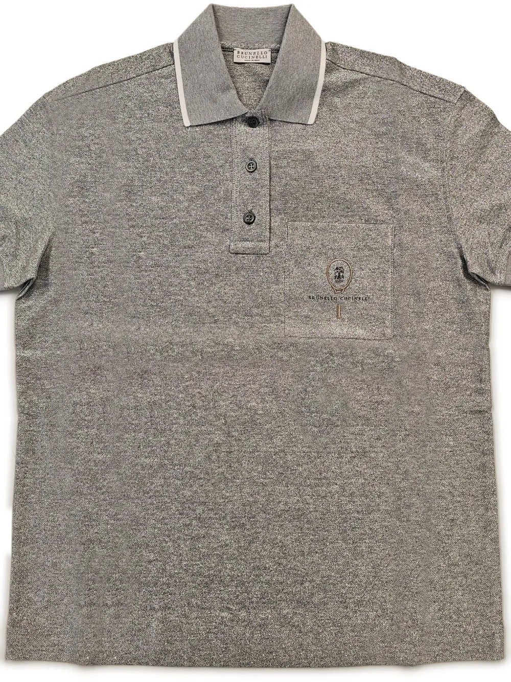Brunello Cucinelli chest-pocket polo shirt - Grijs