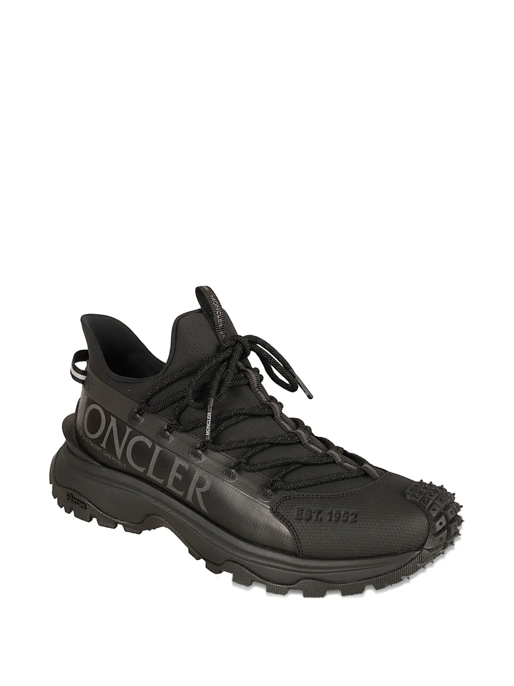 Moncler logo-detail lace-up sneakers Zwart