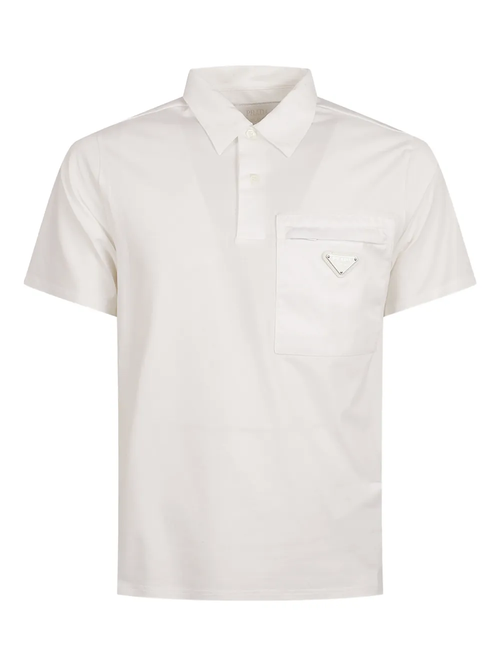 Prada logo-detail pocket polo shirt - Weiß