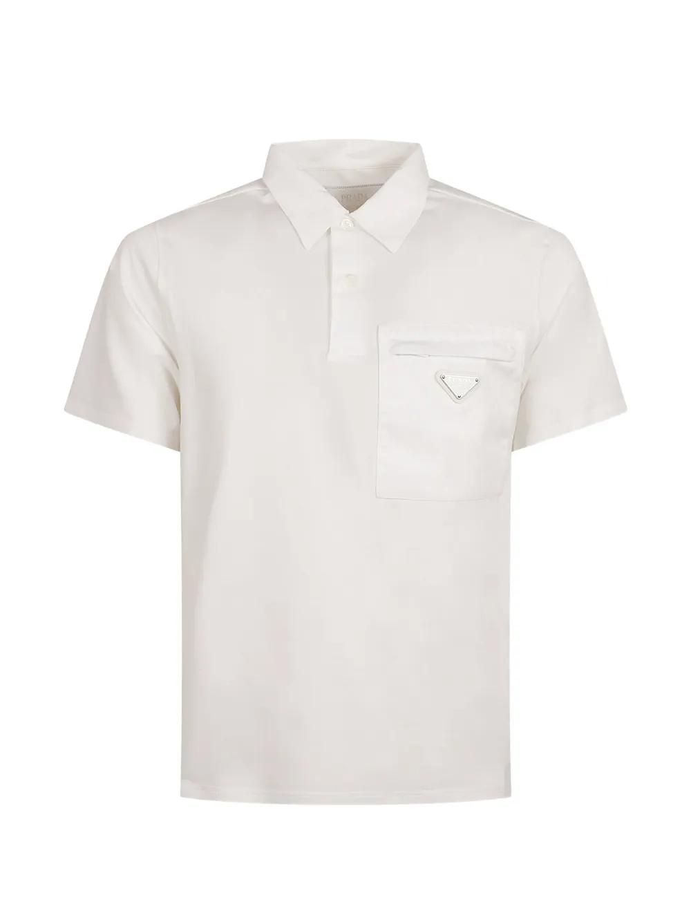 Prada logo-detail pocket polo shirt - Bianco